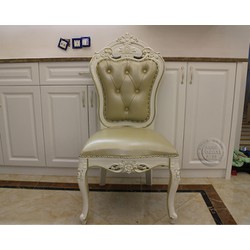 GHẾ ĂN TÂN CỔ ĐIỂN BỌC DA NHẬP KHẨU 960B