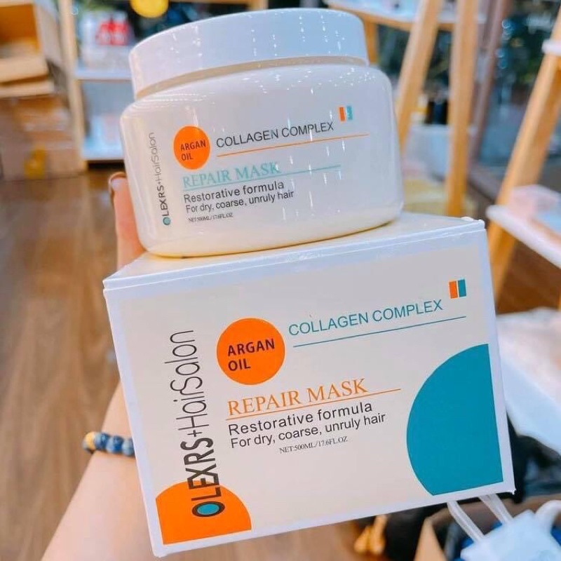 Kem ủ tóc Olexrs Collagen Complex dưỡng tóc chuyên sâu 500ml