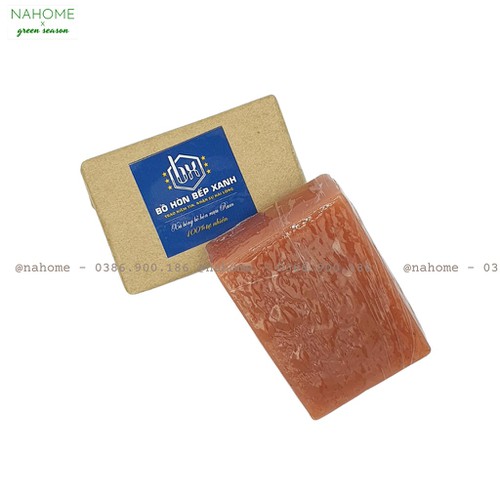 Bohonbepxanh Xà bông Bồ hòn bếp xanh handmade chăm sóc da Xà phòng thiên nhiên 120gr Arislaro