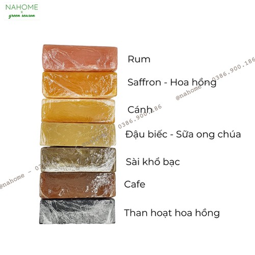 Bohonbepxanh Xà bông Bồ hòn bếp xanh handmade chăm sóc da Xà phòng thiên nhiên 120gr Arislaro