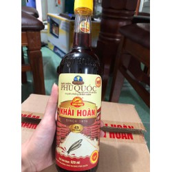 [Ảnh thật] [Có sẵn] NƯỚC MẮM PHÚ QUỐC KHẢI HOÀN CHAI LẺ 520ML LOẠI 43 ĐỘ ĐẠM