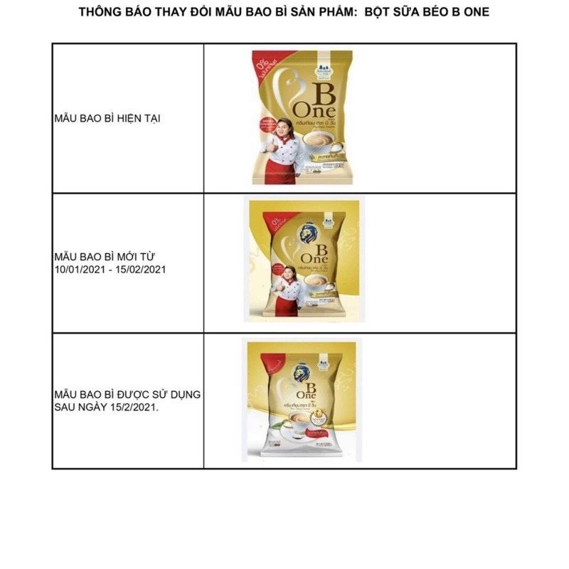 Bột sữa béo B One ( Mẫu mới )
