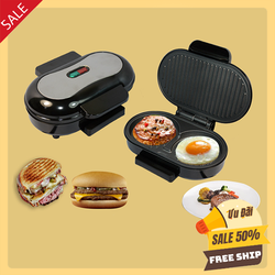 Máy làm bánh mì hamburger cao cấp kèm khuôn ép thịt