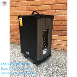 [Rẻ vô địch] Loa Kéo Vỏ Gỗ BNIB T10 BASS 25cm-Bản Mới Nhất 2022- Tặng Kèm 2 MIC xịn