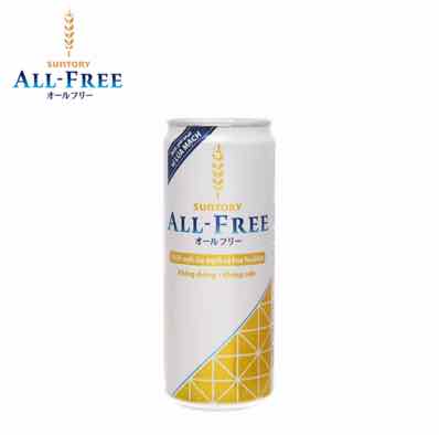 Nước Giải Khát ALL FREE SUNTORY Vị Lúa Mạch Thùng 24 Lon x 330ml Cty Pepsi Việt Nam ( Bao Giá Sỉ Toàn Quốc )