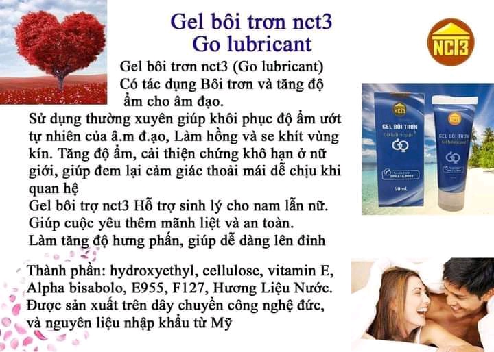 Gel bôi trơn go lubricant 60 ml