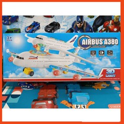 W248-20 airbus A380 - đồ chơi máy bay lắp pin có đèn 3D và nhạc