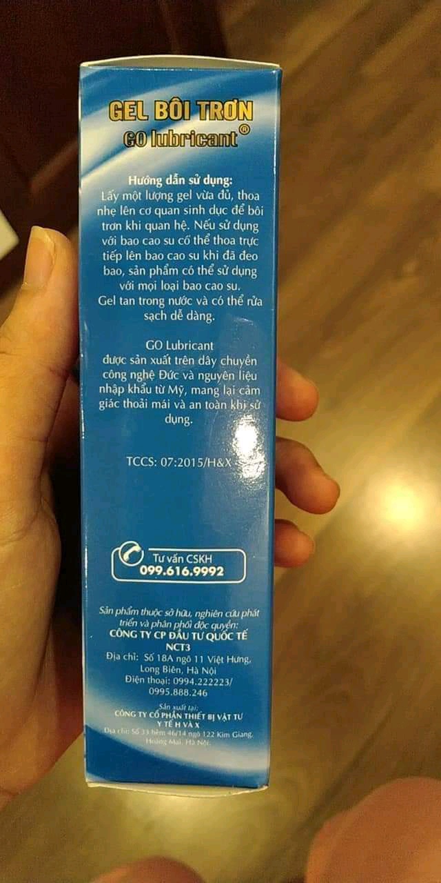 Gel bôi trơn go lubricant 60 ml