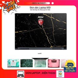 Skin miếng dán thời trang dành cho Laptop MSI in hình vân Marble bộ 2 độc đáo (inbox mã máy cho Shop)