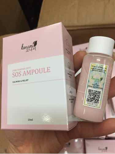 Hình ảnh Tinh Chất Chấm Mụn KONAMI Pink Powder Spot  SOS AMPOULE 20ML Sach Mụn ,Mờ Thâm