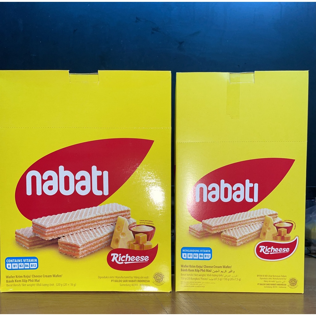 Hình ảnh Bánh Kem Xốp Phô Mai Richeese Nabati Cheese Cream Wafer (Hộp 20 thanh x 6g)