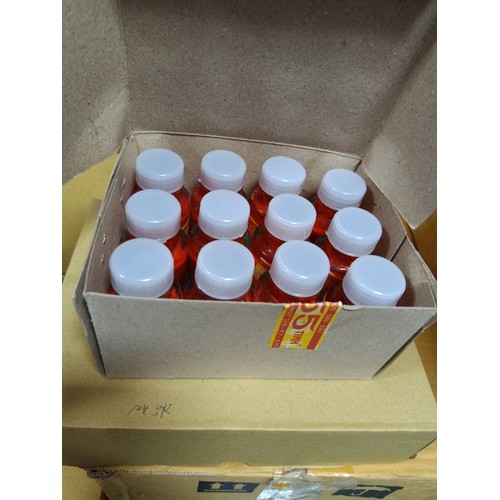 Combo 12 chai Mực đóng dấu 555 Huê Tinh màu đỏ chai thủy tinh