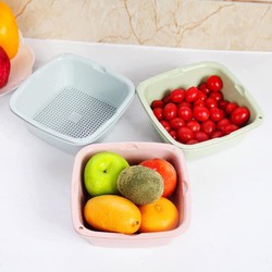 Sét 6 rổ nhựa kèm chậu đa năng với 3 kích thước khác nhau tiện lợi cho căn bếp (hàng xịn sò)