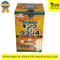 Viên Nghệ King Of Ukon 4 - Hộp 600 Viên - Hỗ Trợ Bảo Vệ Niêm Mạc Dạ Dày - CVS PHARMACY