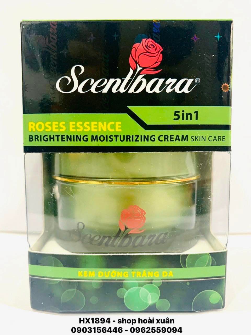 Kem dưỡng trắng da scentbara 5in1 roses essence brightening - HX1894