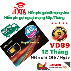 SIM VD89 VD149 D500 ( MIỄN PHÍ 360 ngày Data 4G Gọi )VINAPHONE. Đăng Ký Chính Chủ Bảo Hành 12Tháng SIM VD89 VD149 D500 ( MIỄN PHÍ 360 ngày Data 4G Gọi )VINAPHONE. Đăng Ký Chính Chủ Bảo Hành 12Tháng