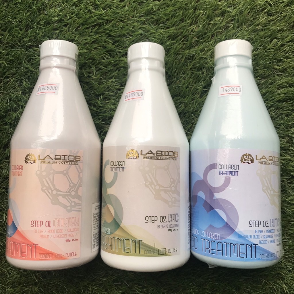 Bộ phục hồi 3C Labios Collagen Treatment 600mlx3