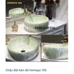 Bồn rửa mặt tròn xanh ngọc
