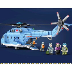 Đồ chơi lắp ráp Máy bay Trực thăng vận chuyển tiện ích - Sembo Block 202051 Z18 Utility Helicopter