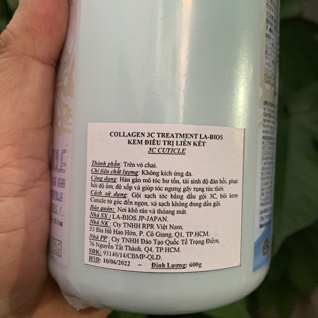 Bộ phục hồi 3C Labios Collagen Treatment 600mlx3