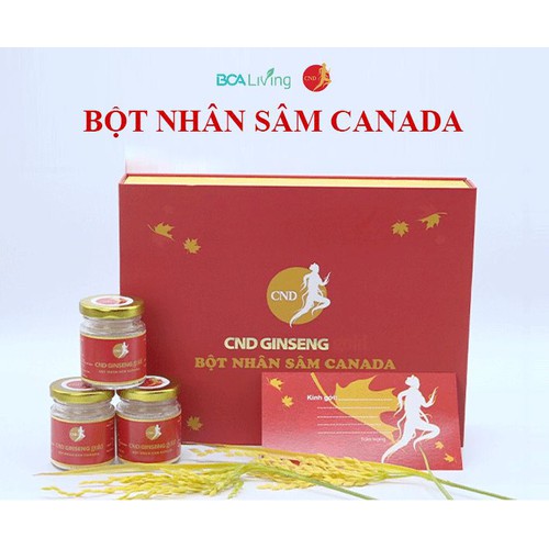 BỘT NHÂN SÂM CANADA CND GINSENG set 5 hủ