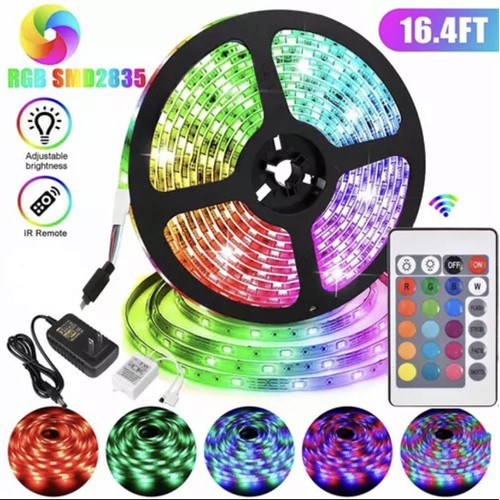 Cuộn Dây đèn Led dây dán RGB (Nhiều Màu) có remote 24 Key Điều Khiển Theo ý Muốn Dùng Cổng USB 5V