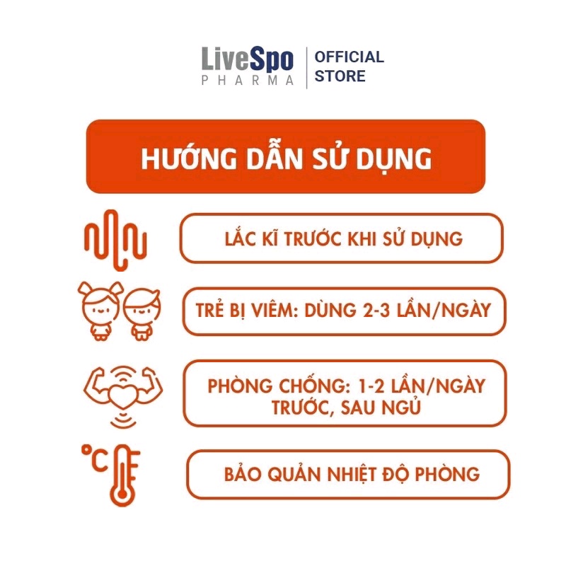 Hình ảnh LiveSpo Navax - Xịt mũi 5 tỷ bào tử lợi khuẩn, 4 ống x 5ml