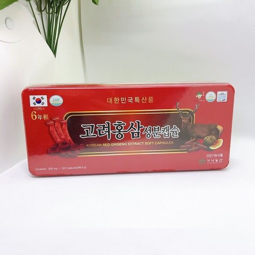 Viên đạm sâm nhung hươu linh chi Hàn Quốc 120 viên