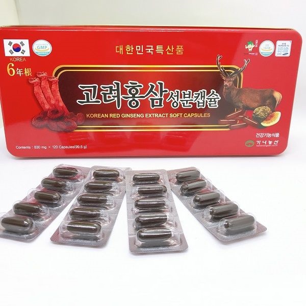 Viên đạm sâm nhung hươu linh chi Hàn Quốc 120 viên