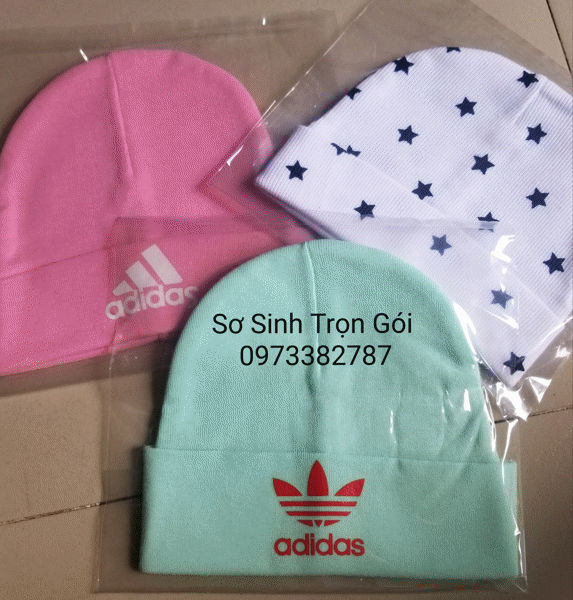 combo  3 nón bé từ 0-6 tháng
