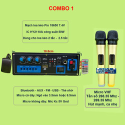 Mạch loa kéo DPA dùng Pin 18650, sạc 5V - công suất 25W - 45W kèm micro UHF VHF Mạch loa kéo DPA dùng Pin 18650, sạc 5V - công suất 25W - 45W kèm micro UHF VHF