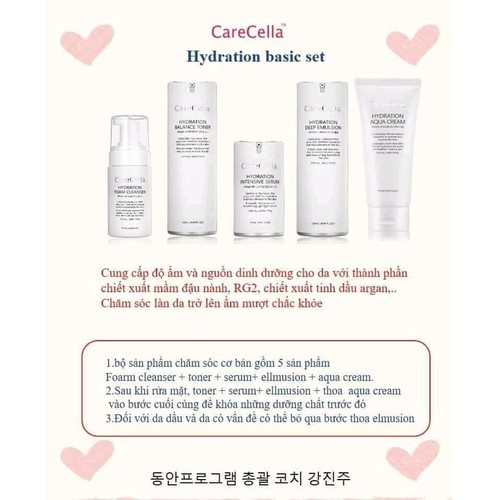 Bộ Chăm Sóc Da Cơ Bản Làm Sạch Dưỡng Trắng Care Cella Gcoop 1300gr