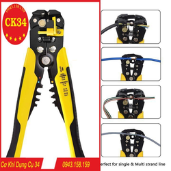 Kìm tuốt dây điện, dây cáp, bấm cos đa năng 0.2 - 6mm