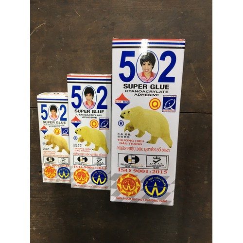 Keo dán sắt 502  hiệu Con Gấu 100ml / 200gml / 500ml, dán siêu dính