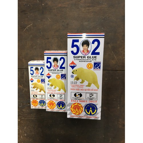 Keo dán sắt 502  hiệu Con Gấu 100ml / 200gml / 500ml, dán siêu dính