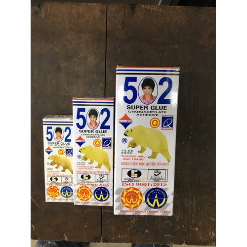 Keo dán sắt 502  hiệu Con Gấu 100ml / 200gml / 500ml, dán siêu dính
