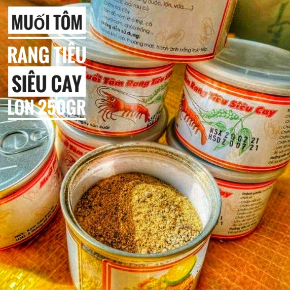 Muối tôm rang tiêu siêu cây hủ 250gr