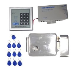 Combo khóa điện 12V+ bộ đọc thẻ từ RFID (kèm 10 thẻ móc khóa)+ bộ nguồn điều khiển 12V 5A