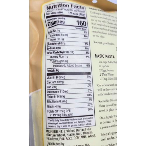 BỘT LÚA MÌ CỨNG SEMOLINA [USA] BOB’S RED MILL Durum Wheat Semolina Flour for Supers Pasta (vaf-hk)