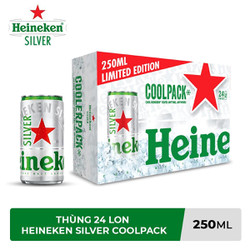 THÙNG 24 LON BIA HEINEKEN SILVER 250ML