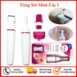 Máy tẩy lông toàn thân đa năng 5 in 1 siêu tiện dụng, wax lông, máy cạo lông tay,chân, lông nách, lông mày, bikini [ Tặng Kèm 2 Pin AA ]