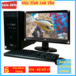 [XẢ HÀNG] Máy vi tính Bàn Trọn Bộ Giá Rẻ Cấu Hình Cao Ram 4gb Ổ Cứng 250gb
