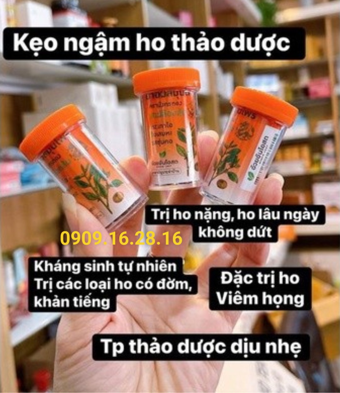 Hình ảnh 60 HỦ KẸO NGẬM GIẢM HO CAM THẢO THÁI LAN [ CHÍNH HÃNG ]