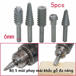 Bộ 5 Mũi Phay Gỗ