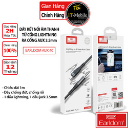 Dây Kết Nối Ra Loa 1 Đầu Lightning Và 1 Cổng 3.5 Earldom AUX-40 (Không cần kết nối qua Bluetooth) , BH 12 Tháng Dây Kết Nối Ra Loa 1 Đầu Lightning Và 1 Cổng 3.5 Earldom AUX-40 (Không cần kết nối qua Bluetooth) , BH 12 Tháng
