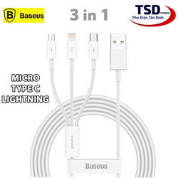 Cáp Sạc Đa Năng 3 Đầu Baseus Superior Series 3 in 1 Chính Hãng