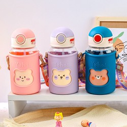 Bình nước cho bé hoạt tiết dễ thương- Bình nước hàn quốc MH: B0125