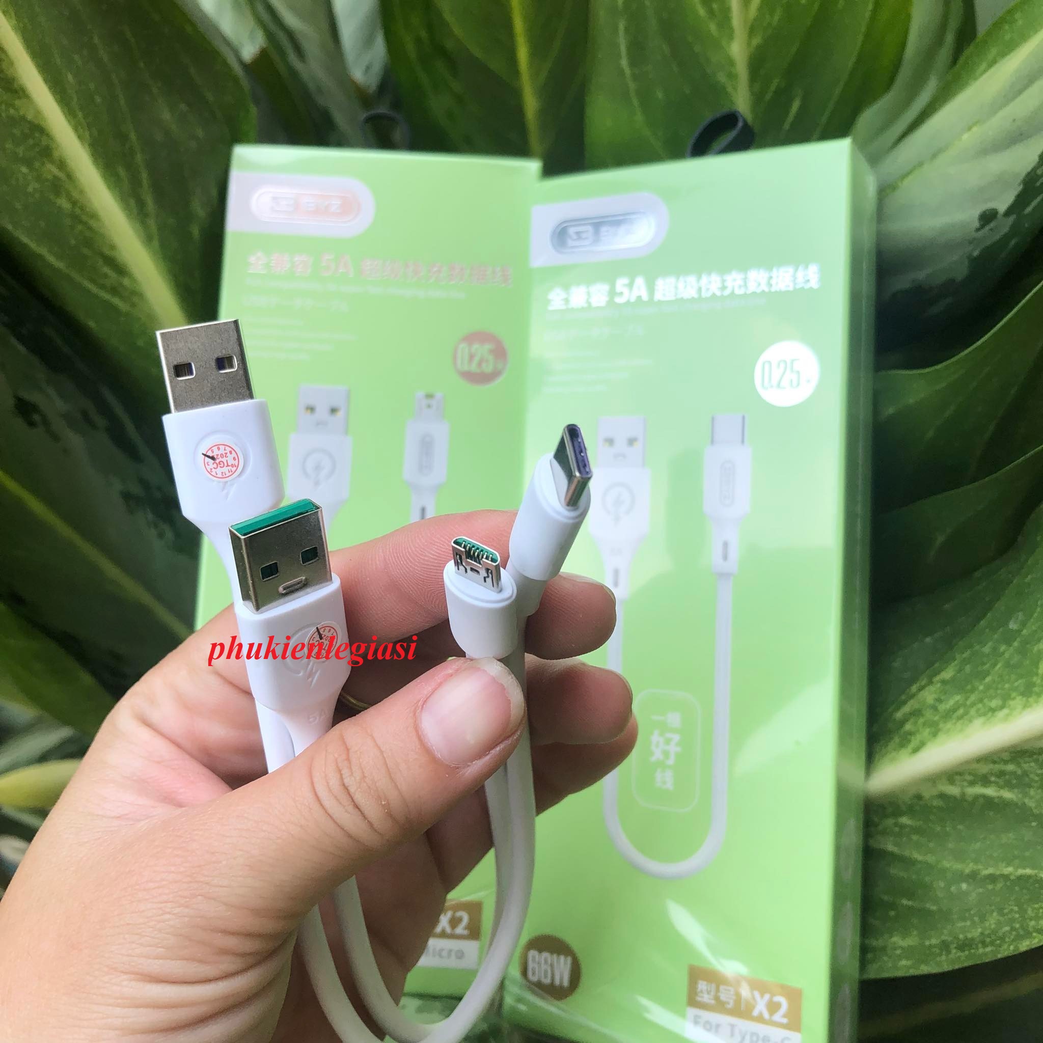 Cáp sạc ngắn 25CM BYZ X2 các đầu micro usb type c Iphone