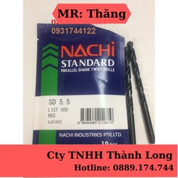 mũi khoan nachi từ 5mm đến 5.9mm 1 mũi