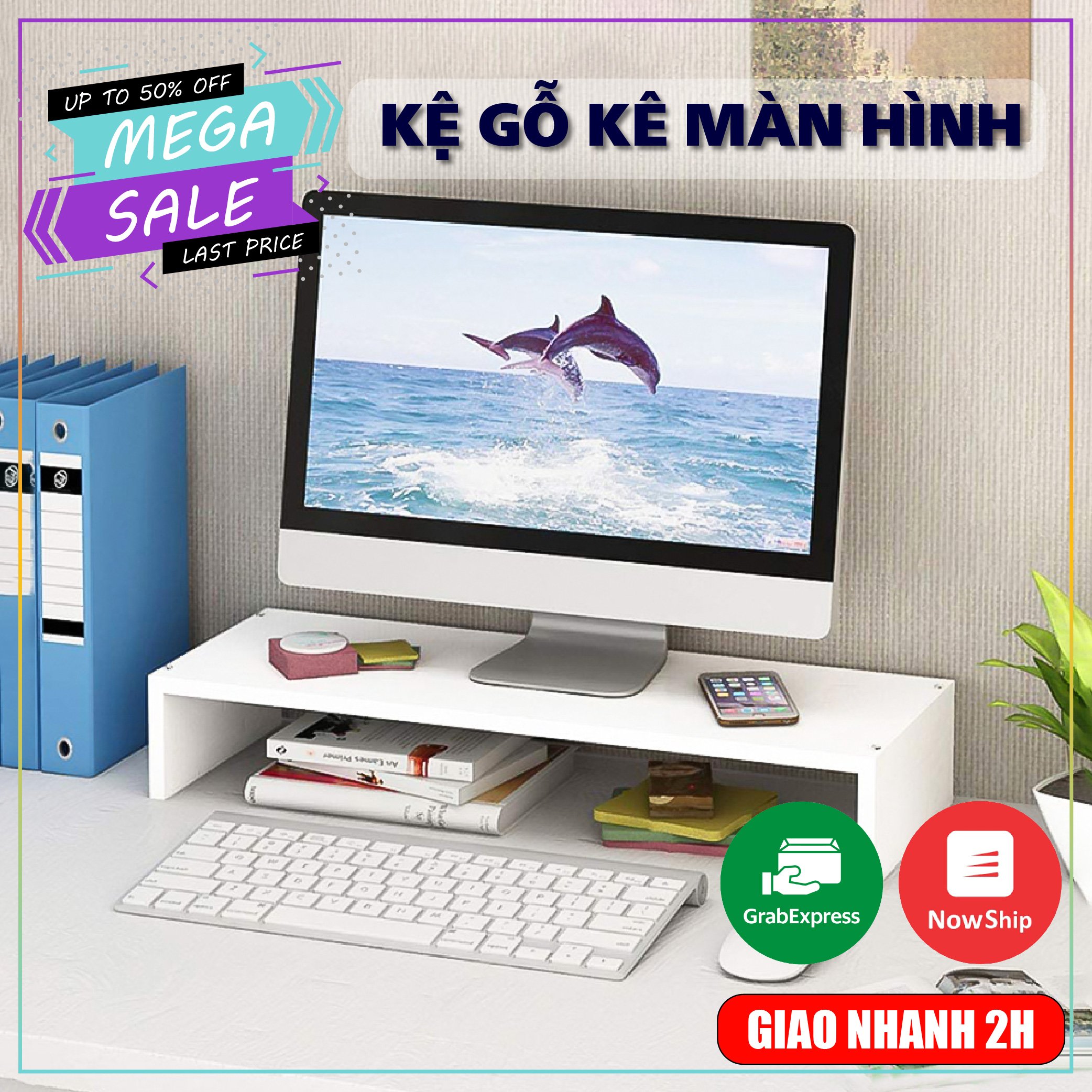 Kệ gỗ để màn hình máy tính
